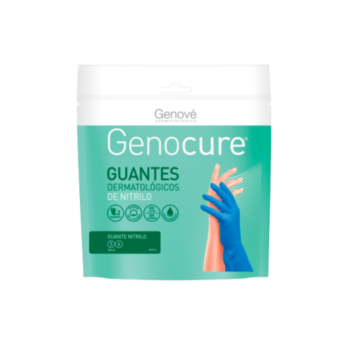 GENOCURE GUANTES DERMATOLÓGICOS NITRILO TALLA S