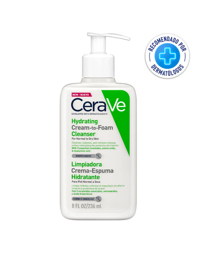 CERAVE LIMPIADORA CREMA - ESPUMA HIDRATANTE 236ML