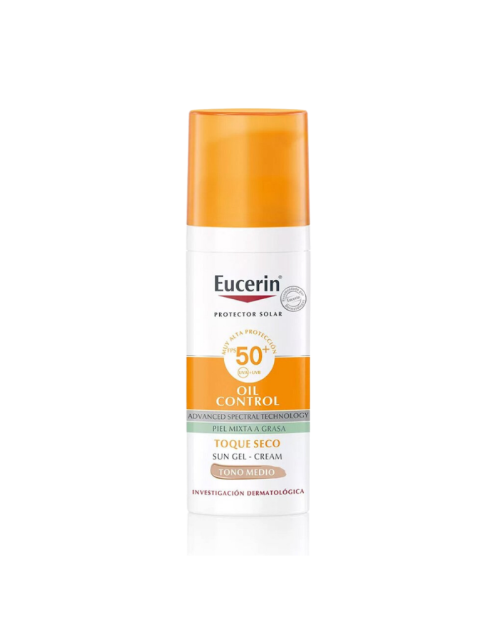 EUCERIN SUN GEL-CREMA OIL CONTROL TOQUE SECO TONO MEDIO SPF 50+ 50ML