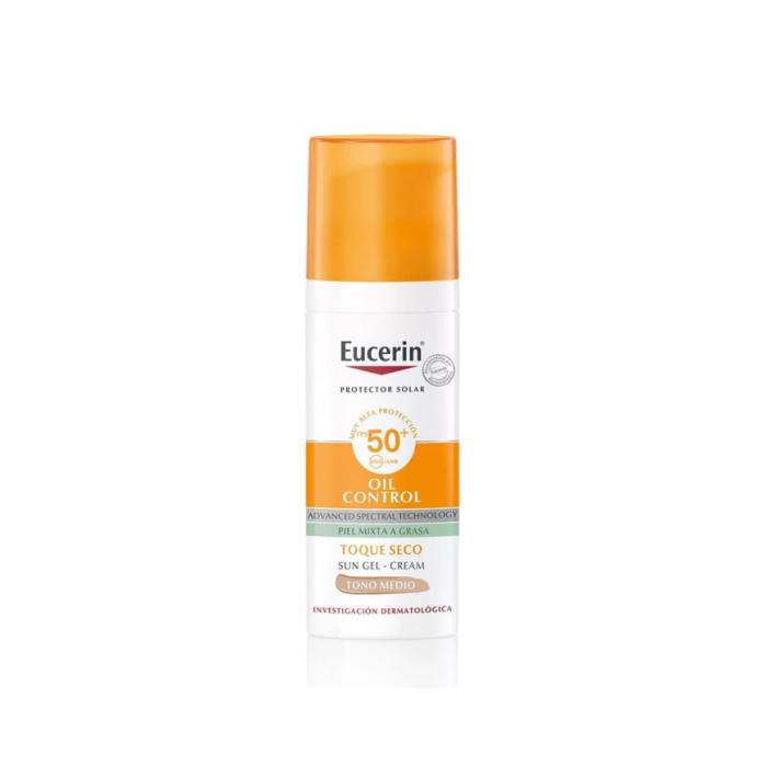 EUCERIN SUN GEL-CREMA OIL CONTROL TOQUE SECO TONO MEDIO SPF 50+ 50ML