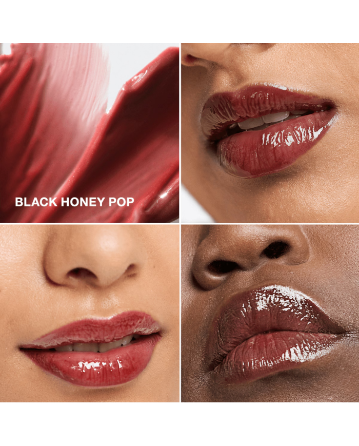 CLINIQUE-POP PLUSH LIPGLOSS 01 BLACK HONEY
