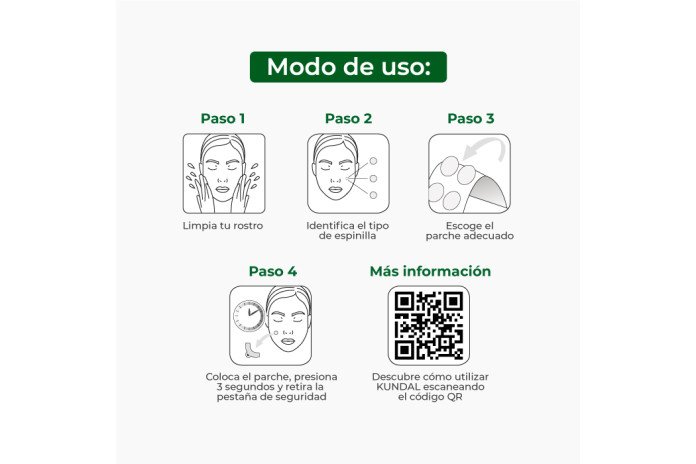 KUNDAL DERMA PARCHES PARA ESPINILLAS X 120 PARCHES
