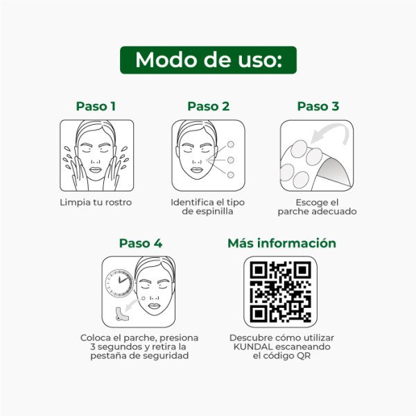 KUNDAL DERMA PARCHES PARA ESPINILLAS X 120 PARCHES