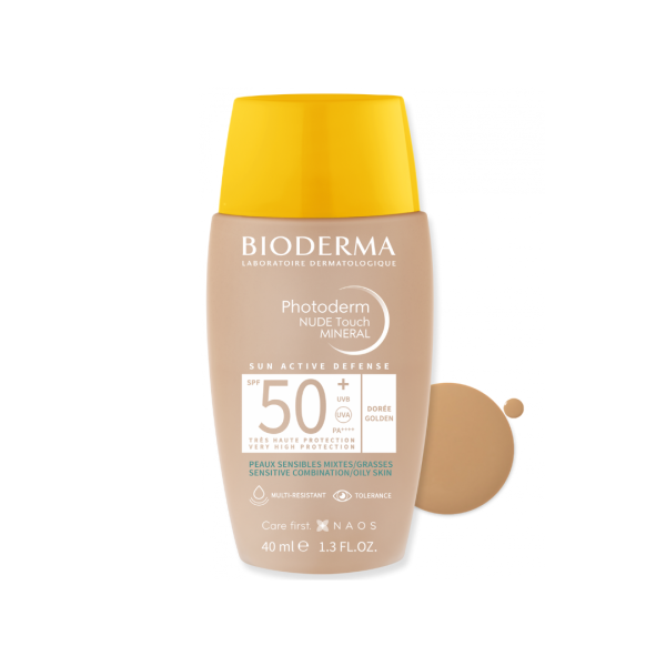 BIODERMA PHOTODERM NUDE TOUCH MINERAL TONO DOREE SPF 50+ 40ML