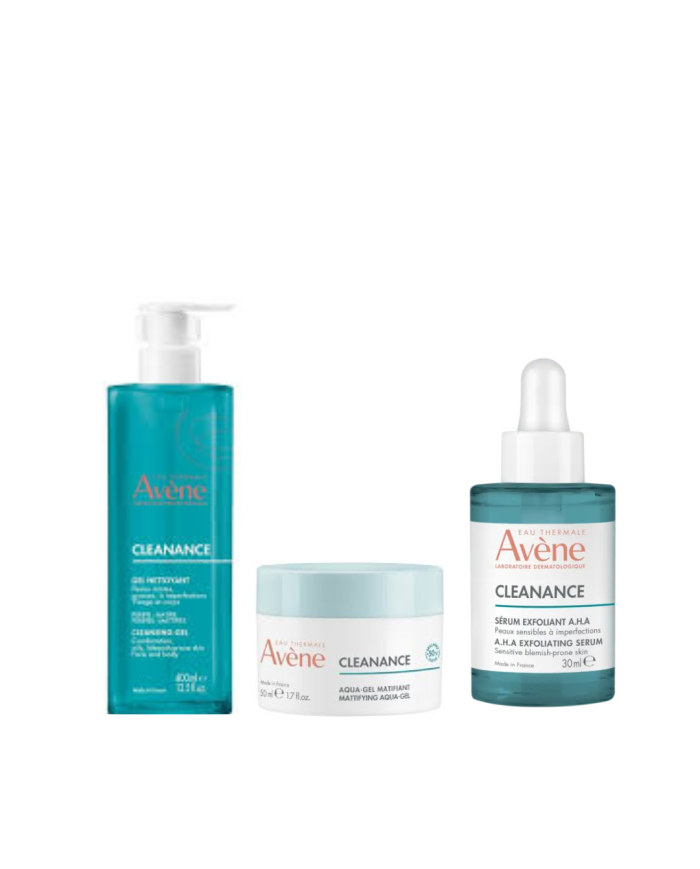 AVENE-CLEANANCE-PIEL ACNEICA-PACK CLEAN GEL+SERUM+AQUAGEL
