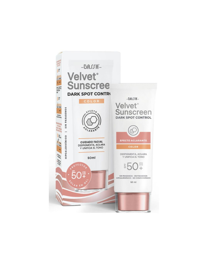 BASSA VELVET SUNSCREEN DARK SPOT CONTROL COLOR 50ML
