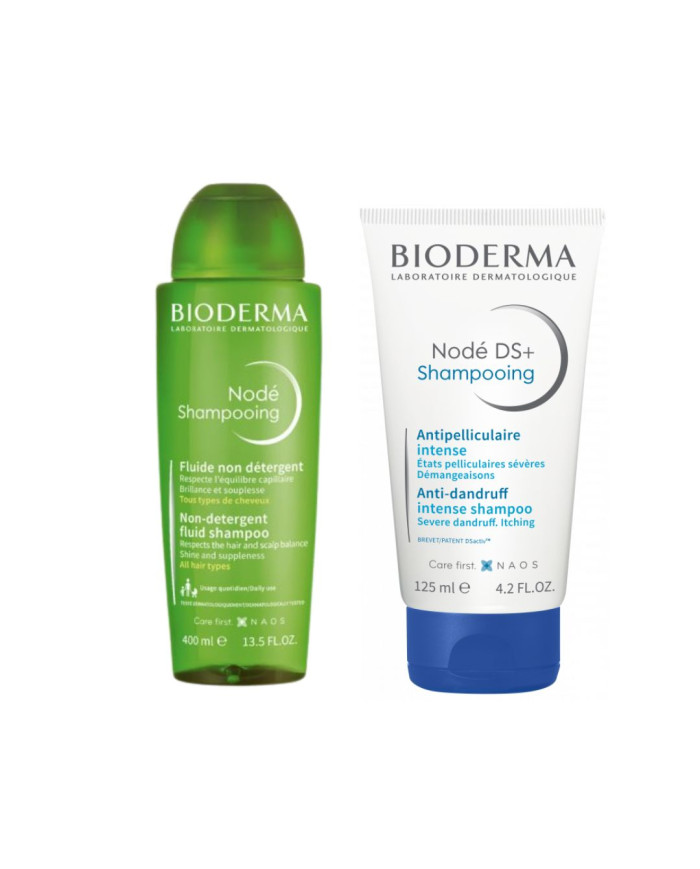 BIODERMA  PACK NODE DS -SHAMPOOING TE 125ML + NODE SHAMPOOING FLUIDE FC400ML