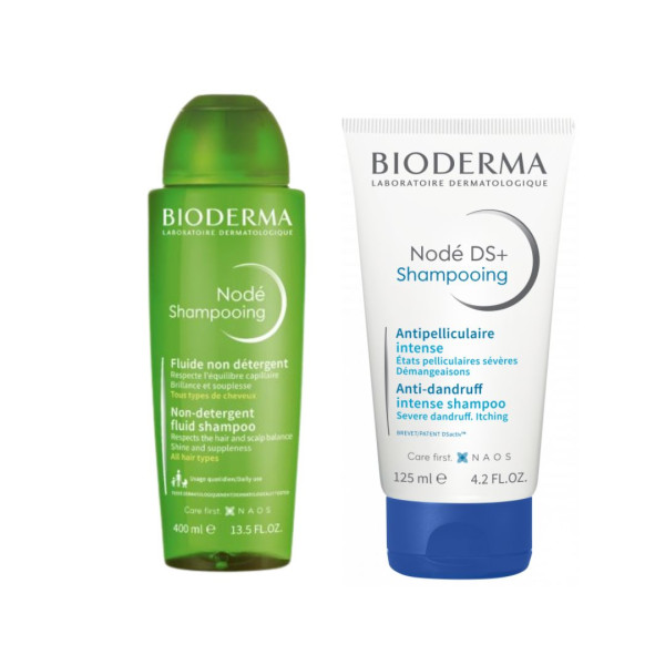 BIODERMA  PACK NODE DS -SHAMPOOING TE 125ML + NODE SHAMPOOING FLUIDE FC400ML