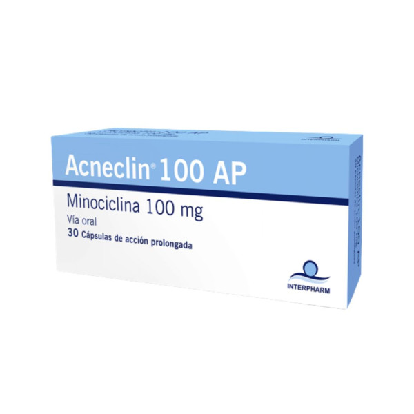 INTERPHARM  ACNECLIN 100MG X 30CAPSULAS