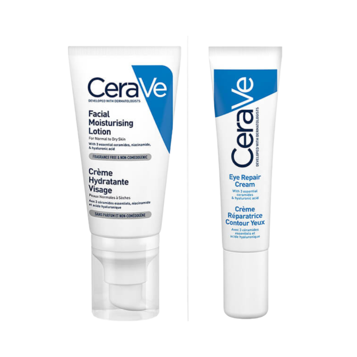 CERAVE PACK  CREMA CONTORNO DE OJOS 14ML + CREMA DE ROSTRO PM 52ML + REGALO