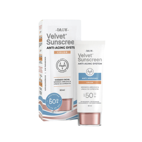 BASSA VELVET SUNCREEN ANTI - AGING SYSTEM COLOR  ANTI ARRUGAS 50ML