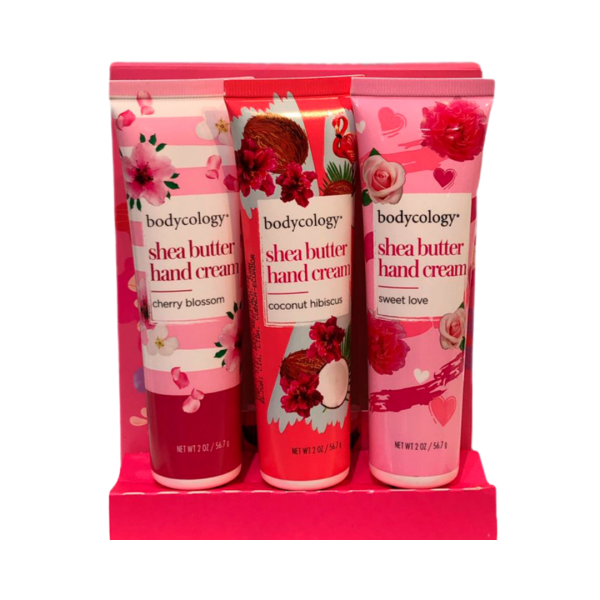 BODYCOLOGY SET DE CREMAS DE MANOS CHERRY BLOSSOM, COCONUT, SWEET LOVE