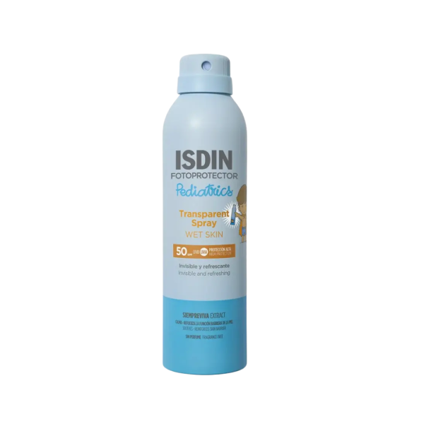 ISDIN PROTECTOR SOLAR PEDIATRICS TRANSPARENTE SPRAY WET SKIN SPF50 250ML