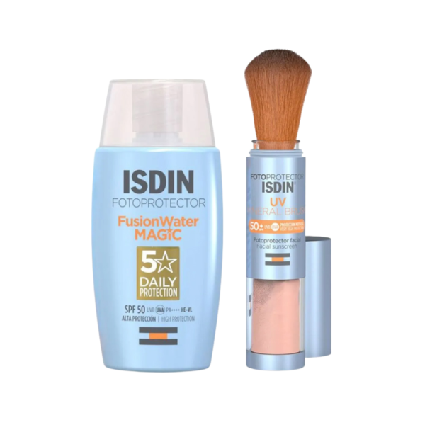 ISDIN PACK FOTOPROTECTOR FUSION WATER MAGIC+UV MINERAL BRUSH