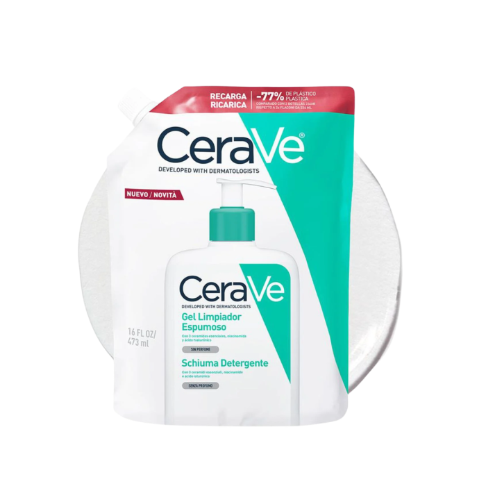 CERAVE RECARGA GEL LIMPIADOR ESPUMOSO 473ML