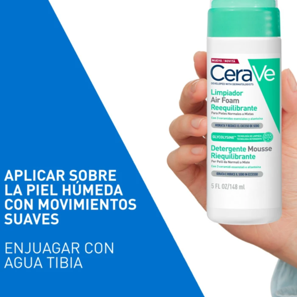 CERAVE LIMPIADOR AIR FOAM REEQUILIBRANTE 148ML