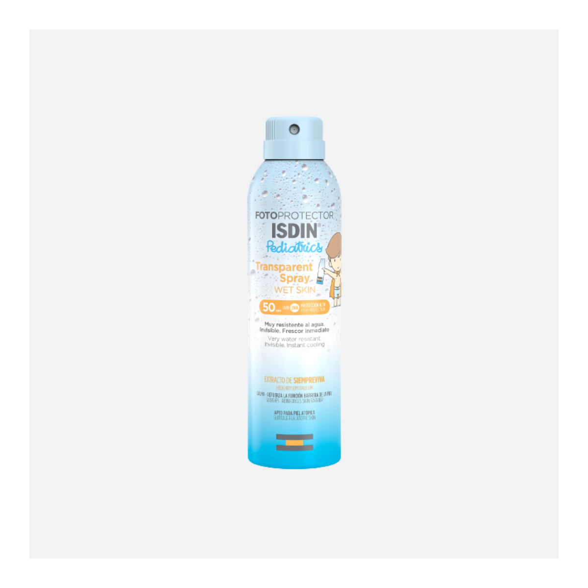 ISDIN PROTECTOR SOLAR PEDIATRICS TRANSPARENTE SPRAY WET SKIN SPF50 250ML