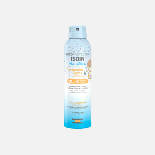ISDIN PROTECTOR SOLAR PEDIATRICS TRANSPARENTE SPRAY WET SKIN SPF50 250ML