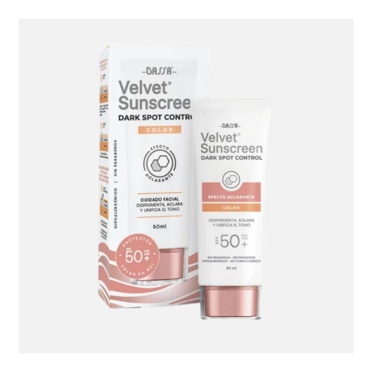 BASSA VELVET SUNSCREEN DARK SPOT CONTROL COLOR 50ML