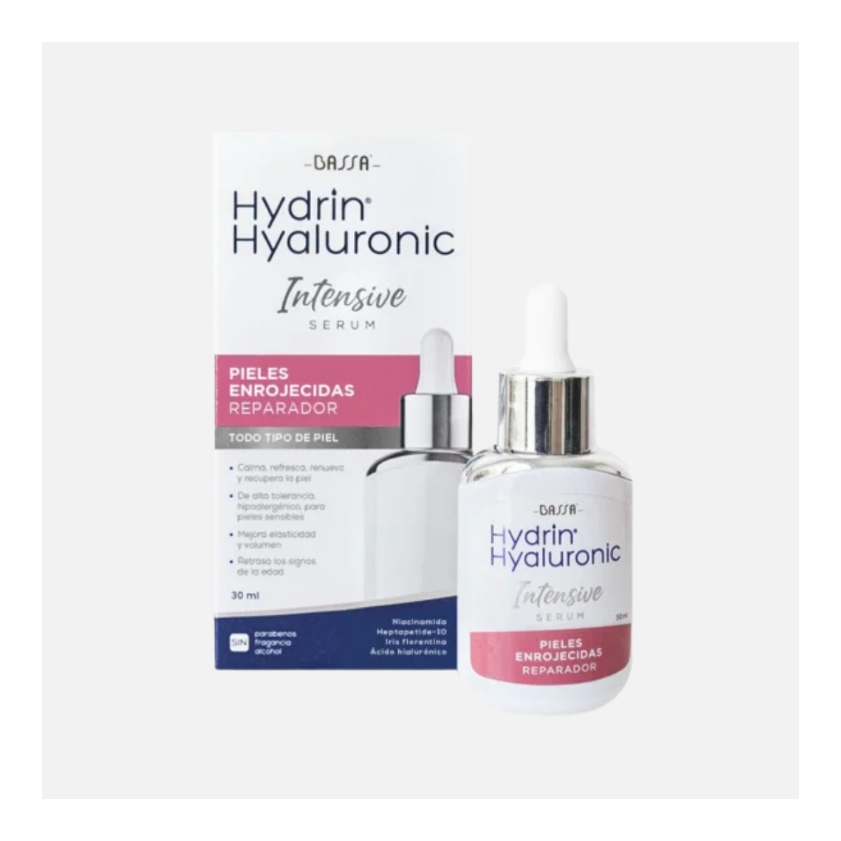 BASSA HYDRIN HYALURONIC INTENSIVE SERUM PIELES ENROJECIDAS REPARADOR 30 ML
