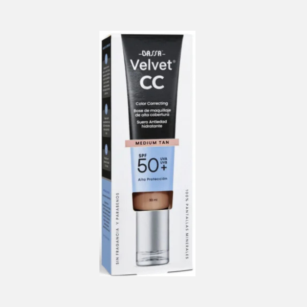 BASSA VELVET BASE DE MAQUILLAJE TONO MEDIUM TAN SPF 50+