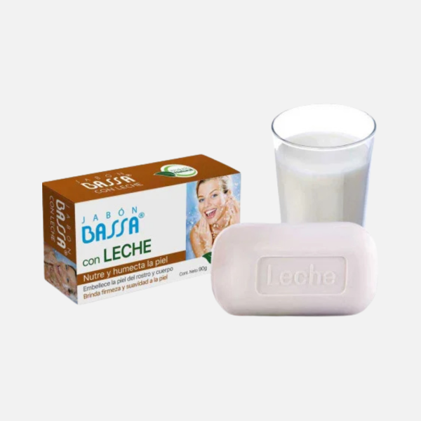 BASSA JABON CON LECHE NUTRE Y HUMECTA  90G