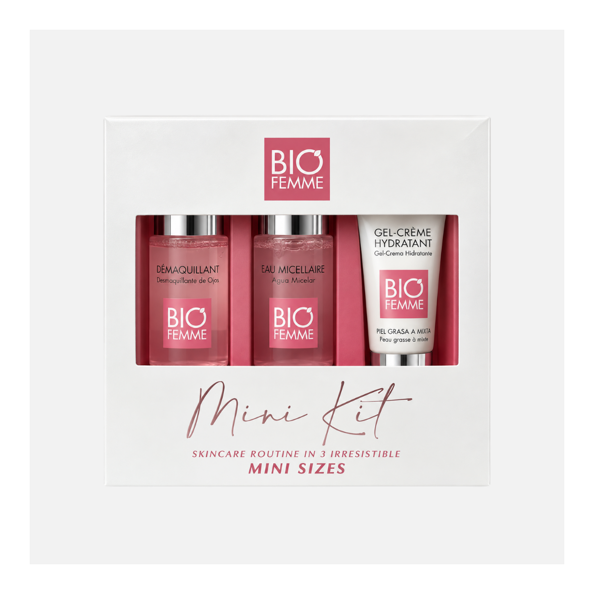 BIOFEMME MINI KIT SKINCARE ROUTINE IN 3 IRRESISTIBLE