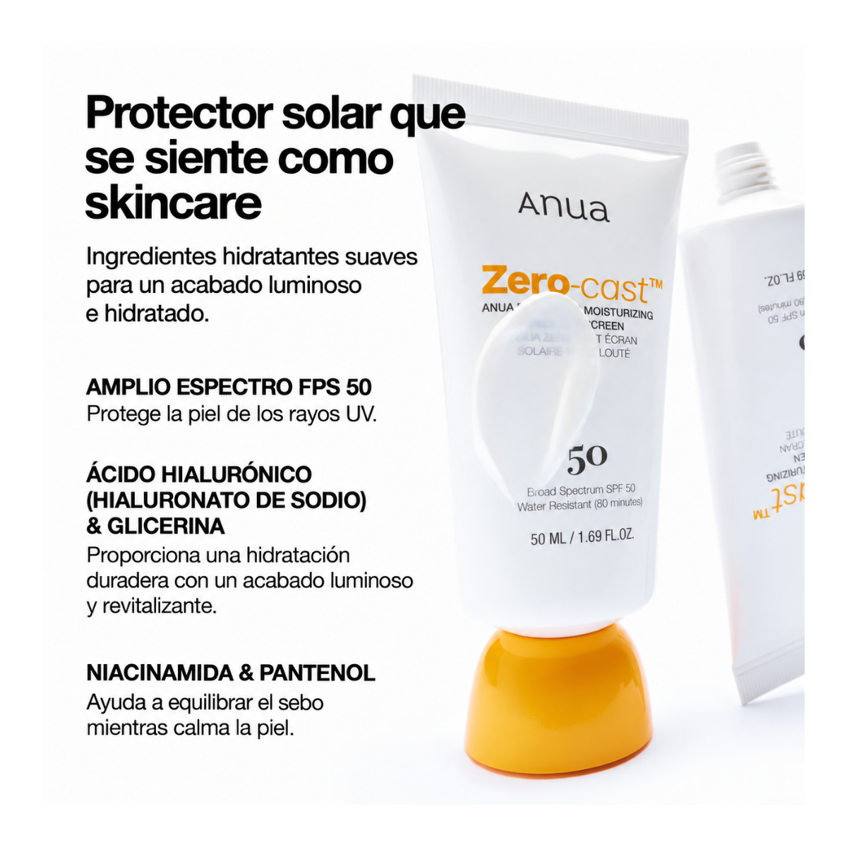 ANUA ZERO CAST MOISTURIZING FINISH SUNSCREEN 50ml