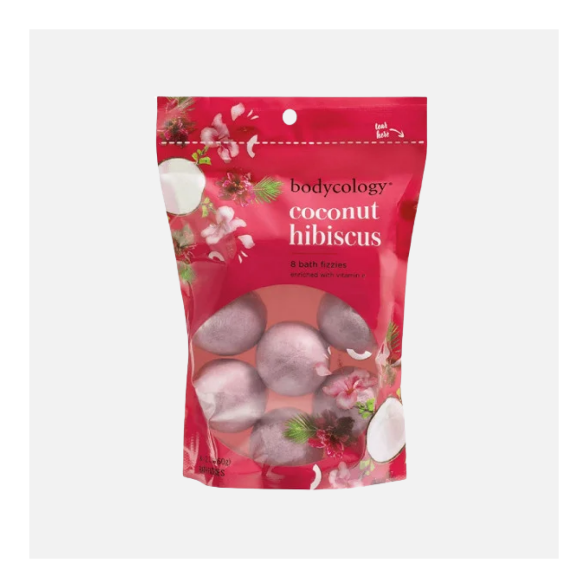 BODYCOLOGY COCONUT HIBISCUS 8 BATH FIZZIES