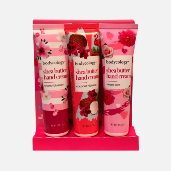 BODYCOLOGY SET DE CREMAS DE MANOS CHERRY BLOSSOM, COCONUT, SWEET LOVE