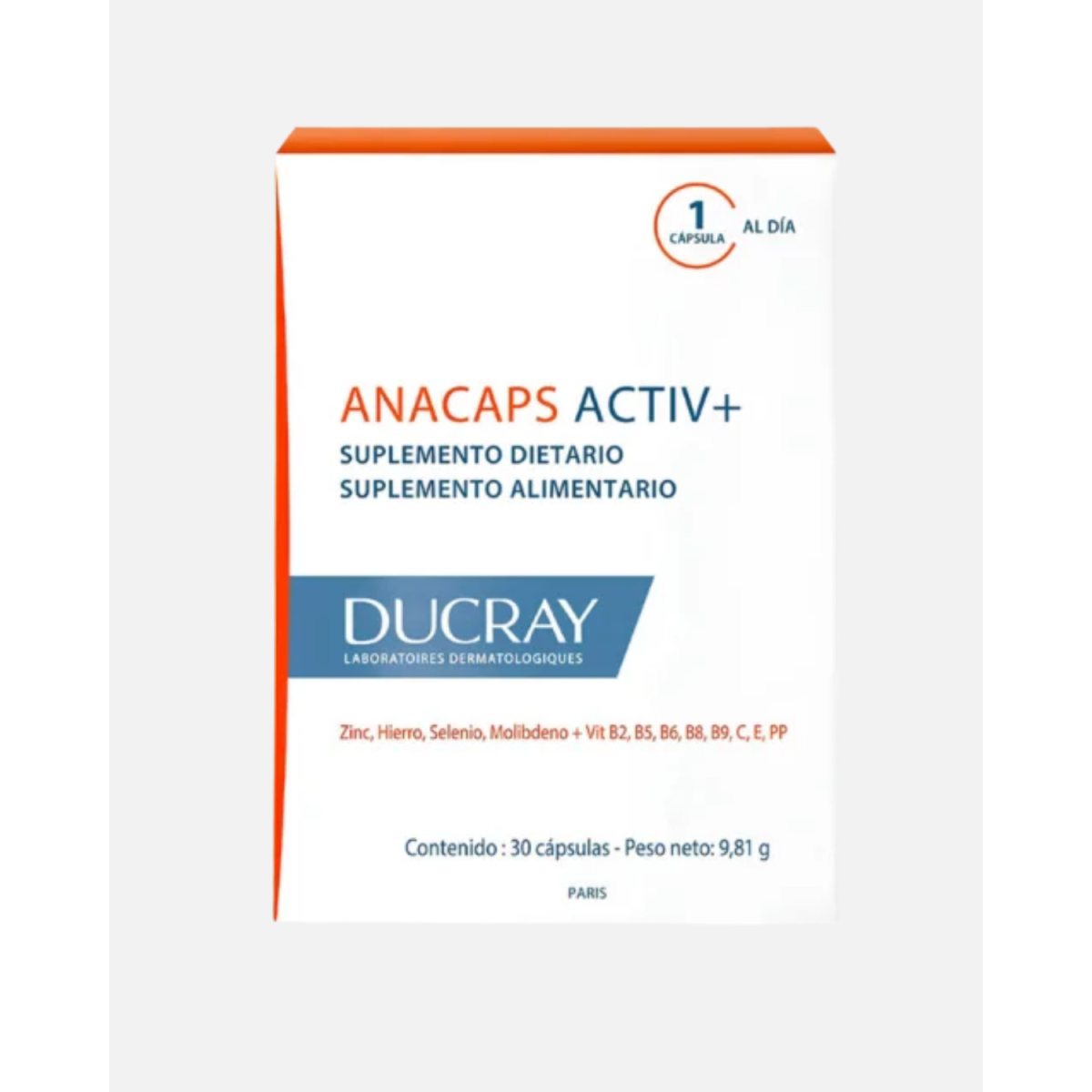 DUCRAY ANACAPS ACTV+ 30 CAPSULAS