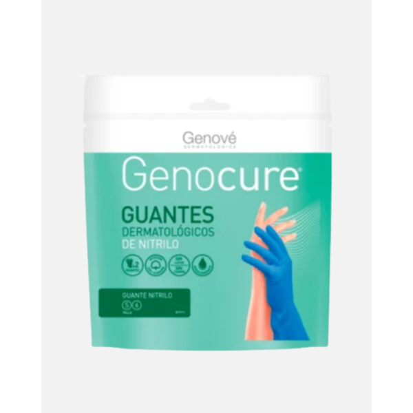 GENOCURE GUANTES DERMATOLÓGICOS NITRILO TALLA S