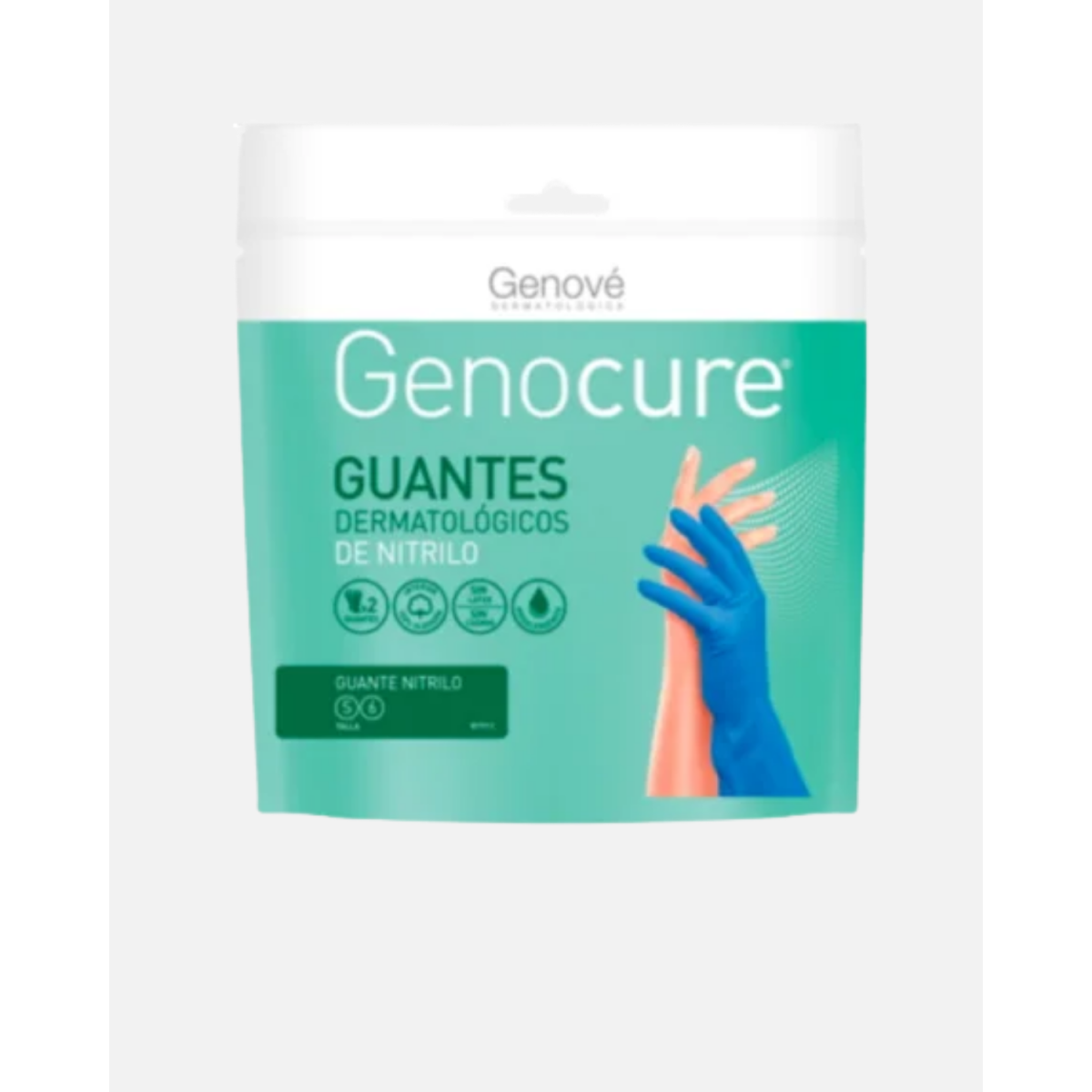 GENOCURE GUANTES DERMATOLÓGICOS NITRILO TALLA M