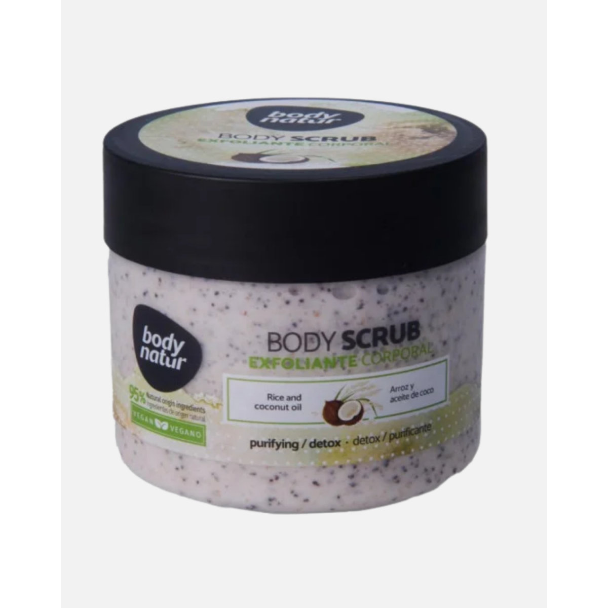 BODYNATUR  BODY SCRUB EXFOLINTE CORPORAL ARROZ Y ACEITE DE COCO  200ML